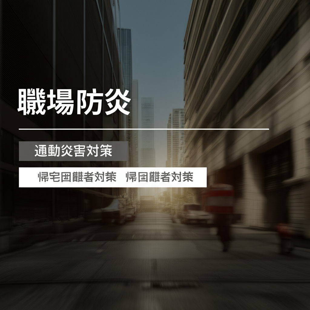 職場防災の完全マニュアル！通勤災害対策から帰宅困難者対策まで家族を守る7つのポイント