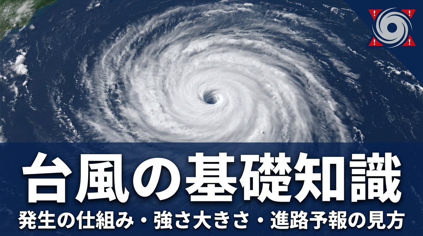 台風とは？発生の仕組みから「強さ」「大きさ」の分類、進路予報の見方まで基礎知識